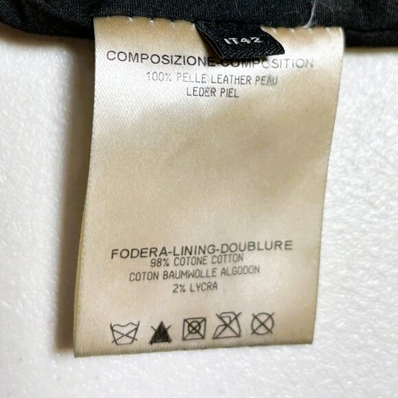 McQ by Alexander McQueen low-rise black lamb leather pants size 6 - Picture 17 of 17